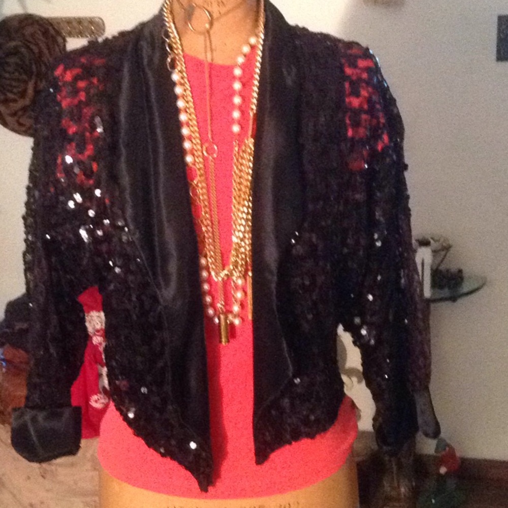 Sequin Crop Jacket - image 1
